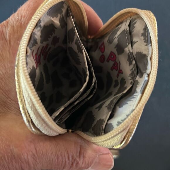 COACH Gold Metallic Poppy Wristlet - Picture 4 of 6